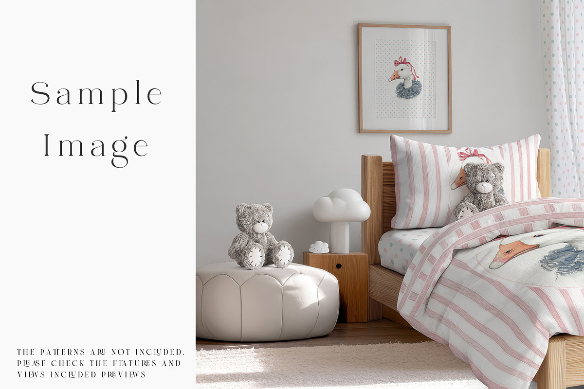 Toddler's Bedding & Wall Mockups, a Mockup by mock-ups (Photo 12 of 30)