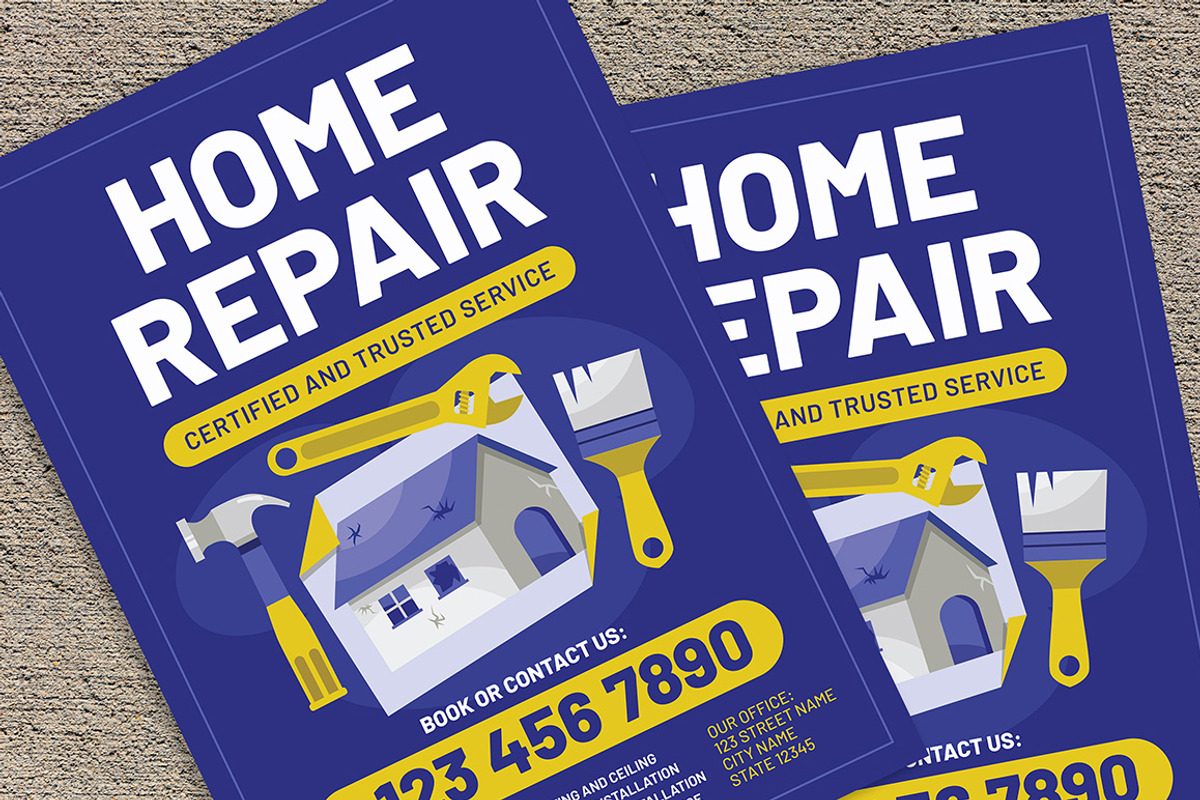 Home Repair Service Flyer preview 2