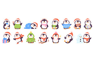 Christmas holiday penguins. Penguin, an Object Illustration by LadadikArt