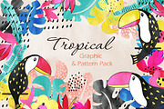 Tropical graphic and pattern pack, a Background Graphic by Lidiebug (Thumbnail 1 of 6)