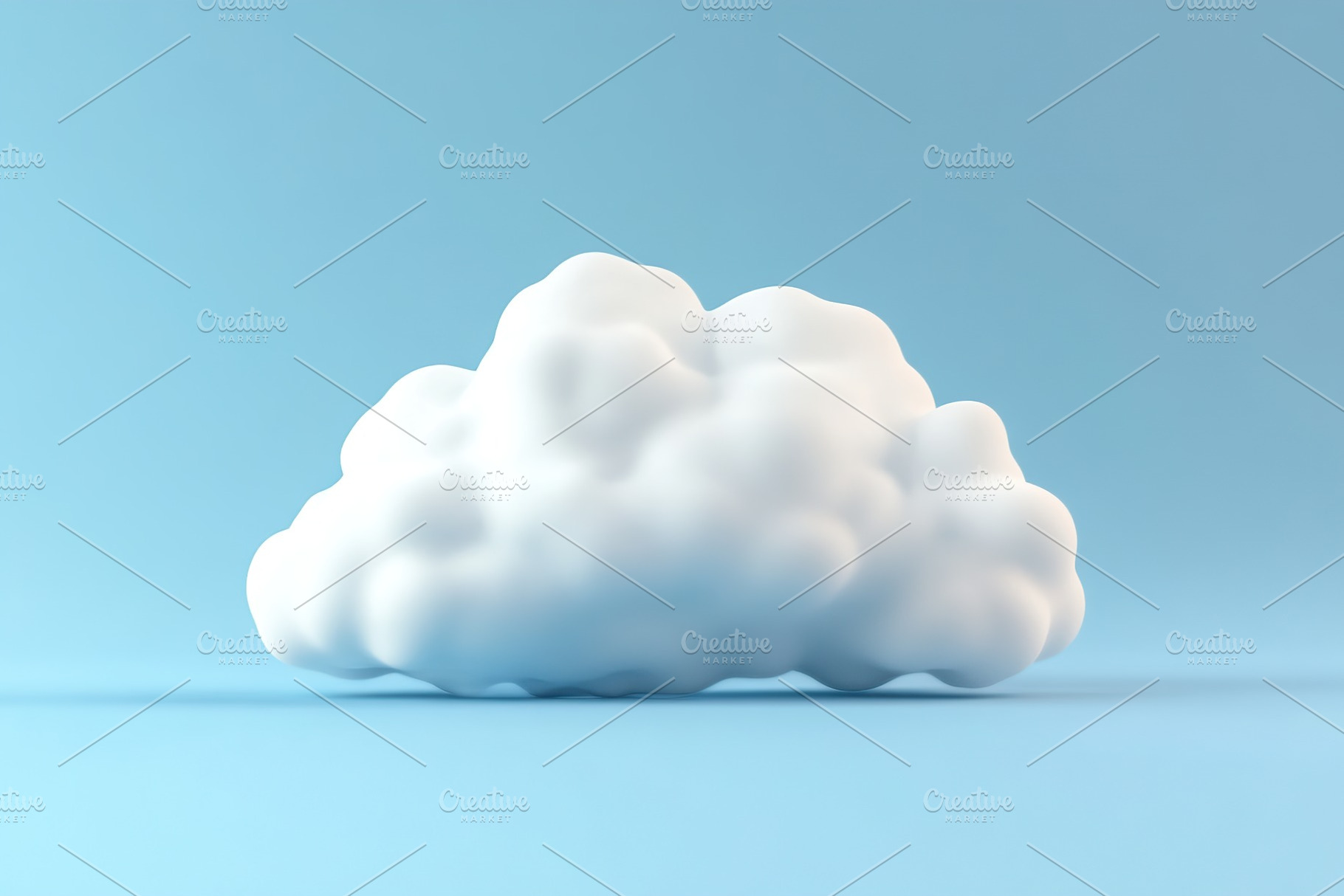 Soft white cloud floats serenely against a pastel blue backdrop enhancing tranq, a Photo by AlyaAnd