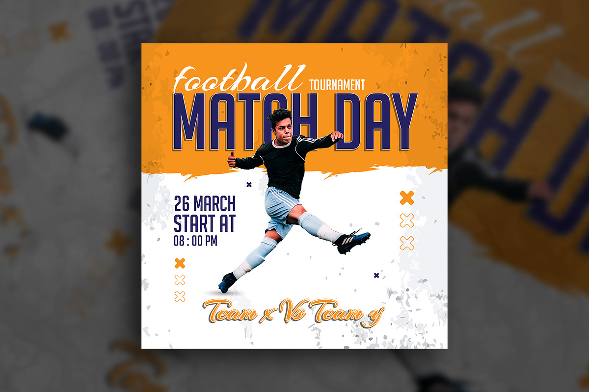 Match day social media flyers, a Social Media Template by Tanmoy Topu (Photo 3 of 6)