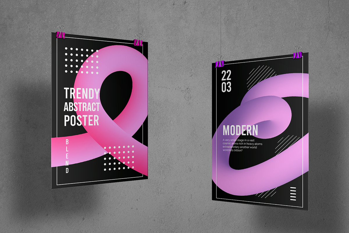 2 Abstract Blending Gradient Posters, a Wallpaper Graphic by katyaskrn (Photo 1 of 3)