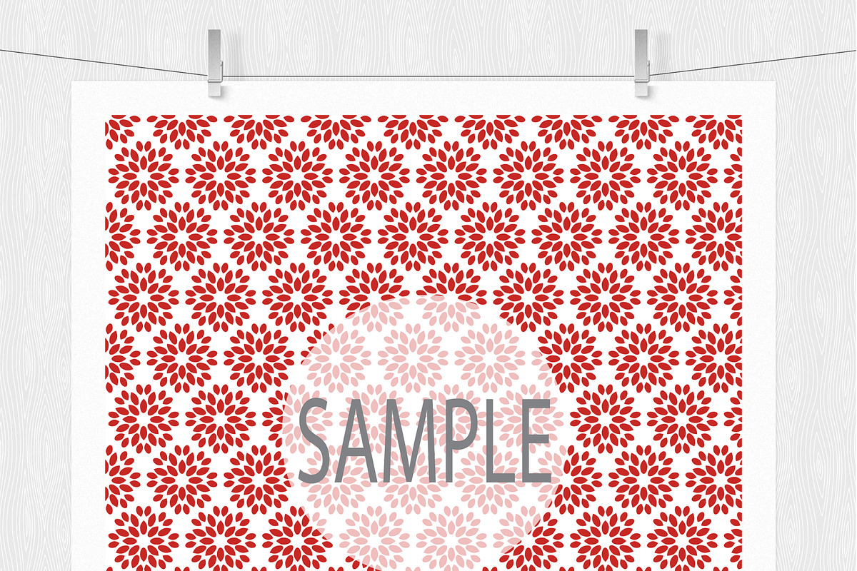 Red Digital Paper, a Pattern Graphic by Leska's Digitals