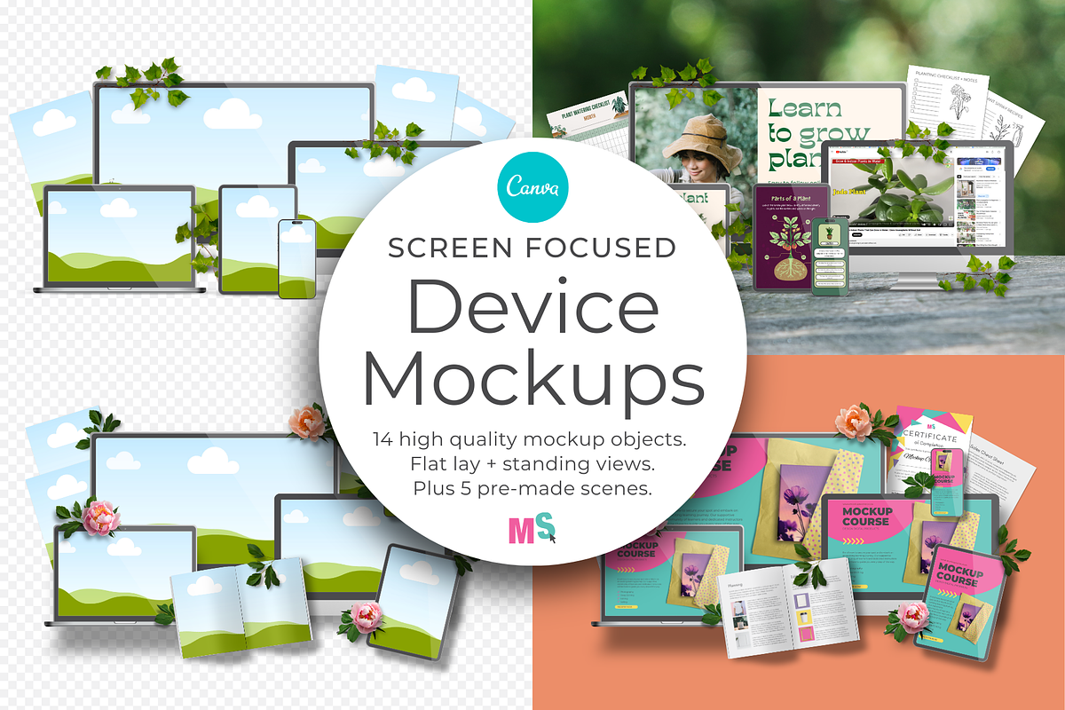 Digital Device Mockups for Canva, a Device Mockup by Mockup Scene (Photo 1 of 16)
