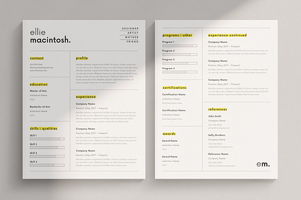 Minimal Creative Resume Canva, a Resume Template by frommakertomaker