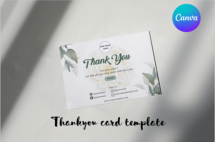Thankyou Card Template - Canva, a Card Template by DesignTreasureID