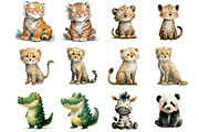 Safari Animals Clipart, an Illustration by DreamArtGraphic (Thumbnail 4 of 4)