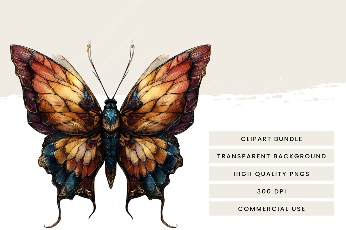Mystical Moth Clipart Bundle, an Object Illustration by Design Scotch (Photo 8 of 9)