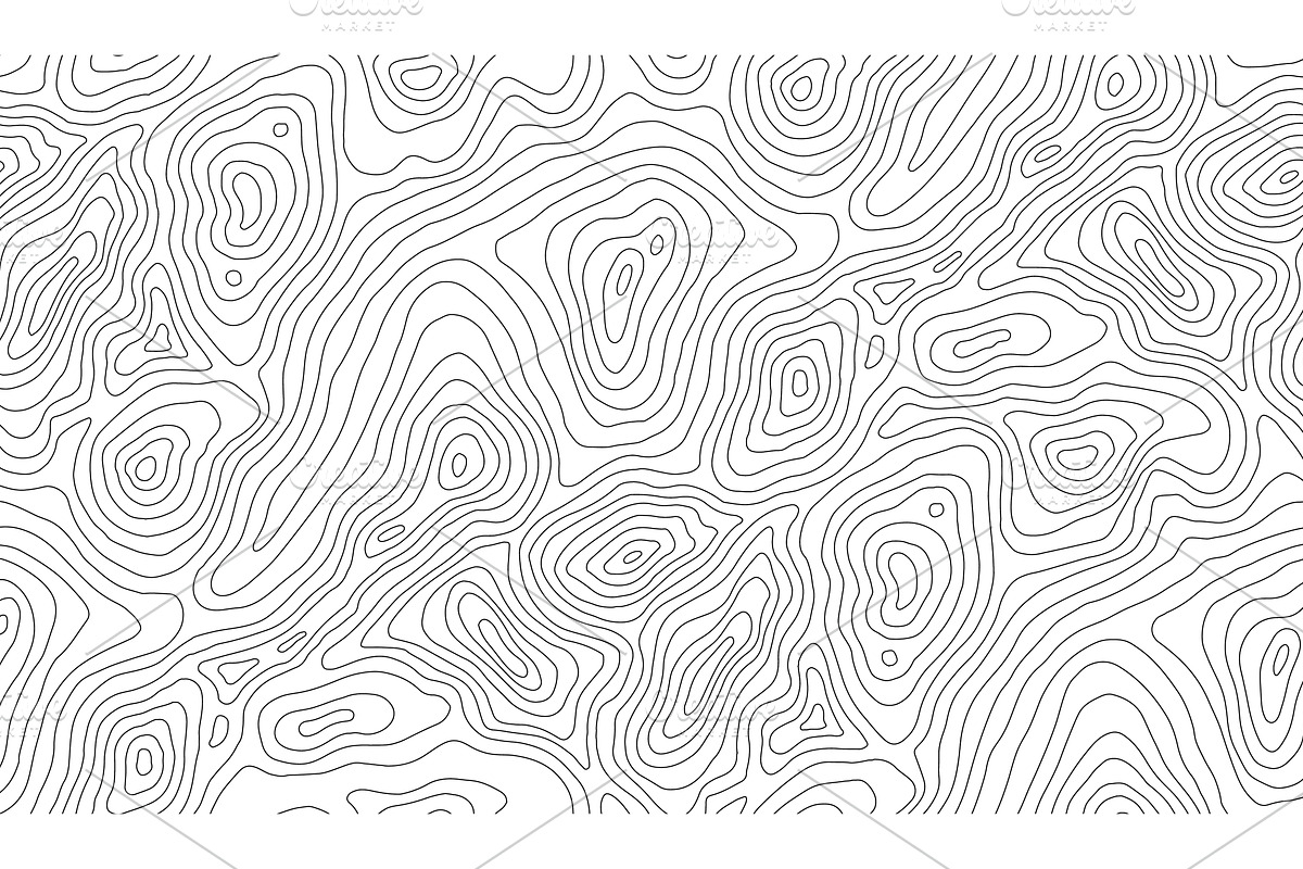 Mountain hiking trail seamless map, a Texture Illustration by RDShop