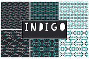 Indigo Seamless Vector Patterns x 10, a Pattern Graphic by illuztrate (Thumbnail 3 of 4)