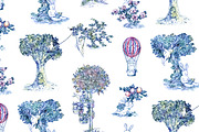 Toile de Jouy - Fairytale bunnies, a Pattern Graphic by YvY (Thumbnail 2 of 5)