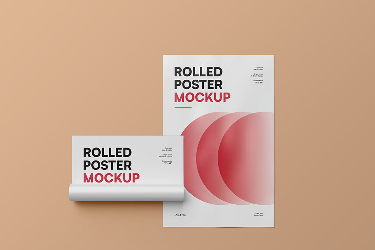 Framed Wall Poster Mockup, an Advertising Mockup by graphicsauce (Photo 2 of 4)