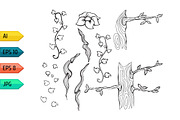 Set of vintage floral silhouettes, a Pattern Graphic by julia_musdotter (Thumbnail 2 of 11)