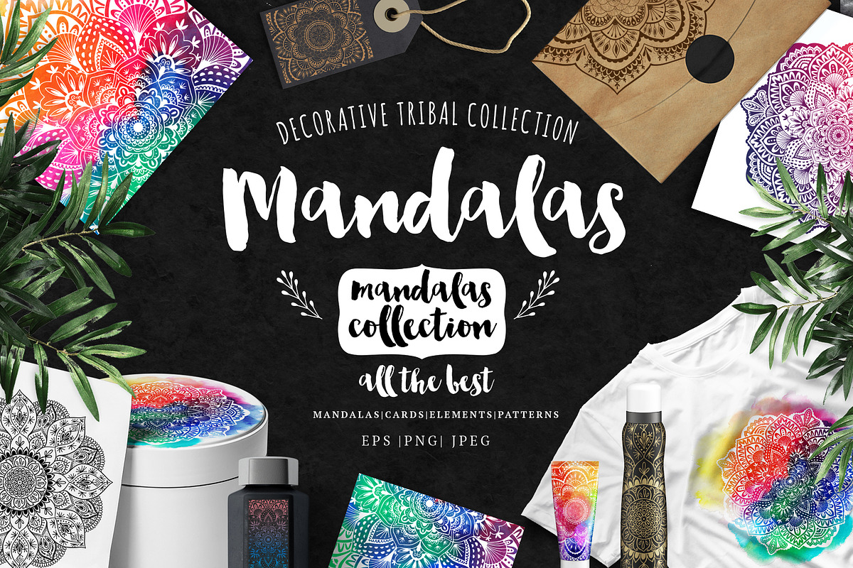 Mandalas and Watercolor Textures, a Healthcare Illustration by Markovka (Photo 1 of 6)