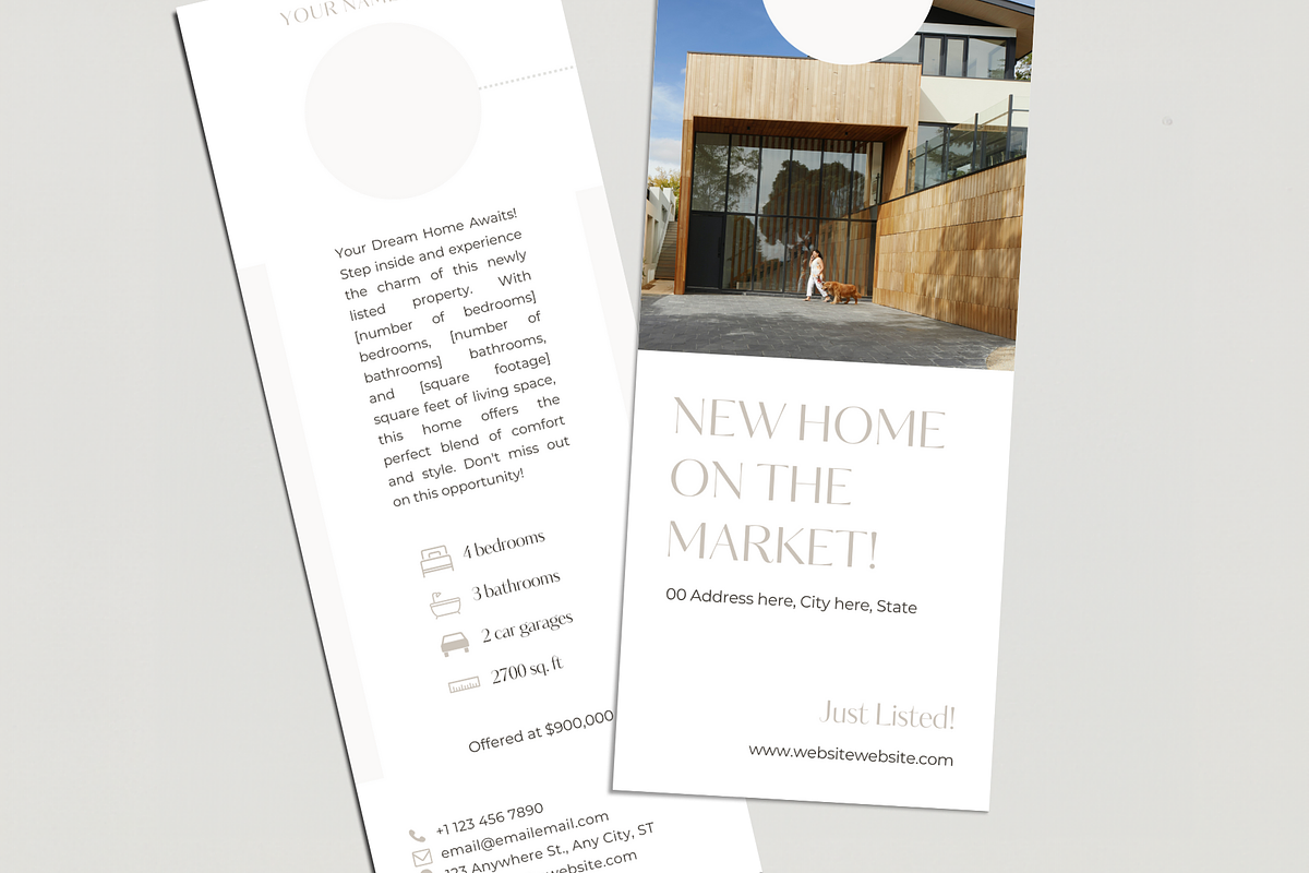 Real Estate Door Hanger Just Listed, a Marketing Template by EstateElements (Photo 5 of 10)