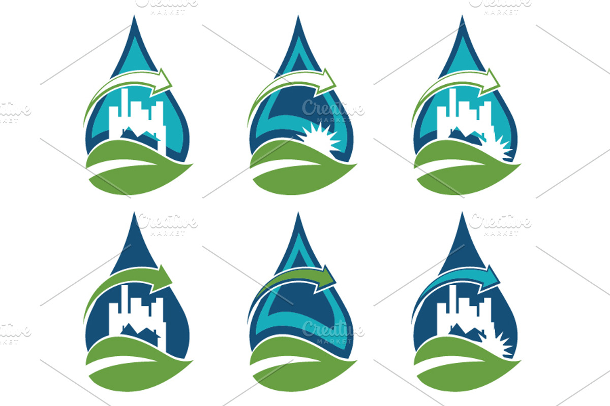 Recycling urban eco icons, an Illustration by UVAconcept