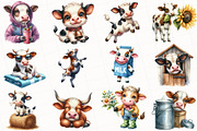 Cute Cow Sublimation Clipart, an Illustration by OK Design (Thumbnail 4 of 5)