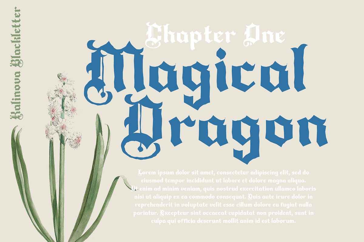 Kolinova Blackletter, a Blackletter Font by madeDeduk (Photo 4 of 9)