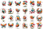 Whimsical Spring Butterfly Clipart, an Illustration by DreamPrint404 (Thumbnail 5 of 6)