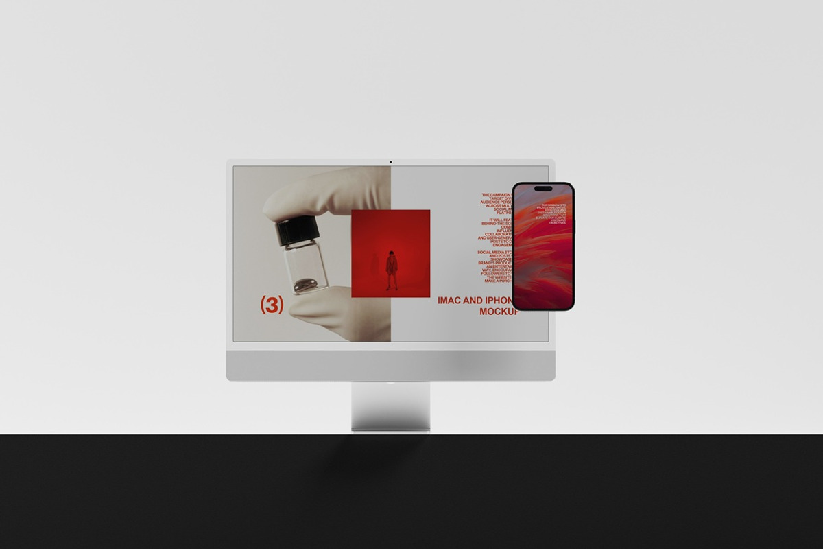 iMac and iPhone Mockup, a Mac Mockup by Momogi (Photo 3 of 8)