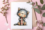 Whimsical 4th of July Cat Clipart, a Seasonal Illustration by Canvas Craft (Thumbnail 7 of 7)