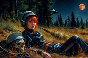Cosmic Forest Sci Fi Art, a Person Illustration by StockVerse Creative (Thumbnail 2 of 4)