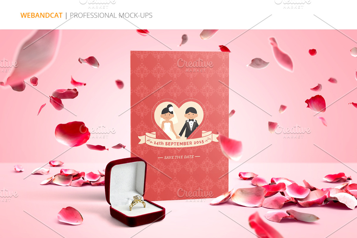 Invitation / Greeting Card Mock-Up, a Print Template by WebAndCat (Photo 2 of 10)