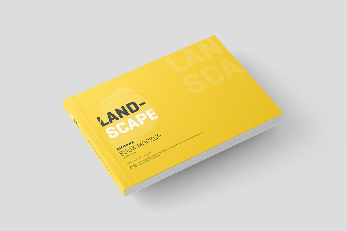 Landscape Softcover Book Mockup, a Mockup by Toasin Studio (Photo 11 of 17)