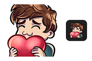 12 Brown Hair Chibi Boy Emotes, an Illustration by Custom Fonts & Patterns (Thumbnail 12 of 12)