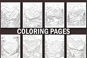 100 Mountain Coloring Page for Adult, a Stationery Template by Design Station (Thumbnail 4 of 7)