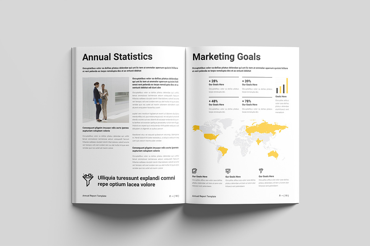 Annual Report Template, a Brochure Template by GoldenGrid Studio (Photo 11 of 13)