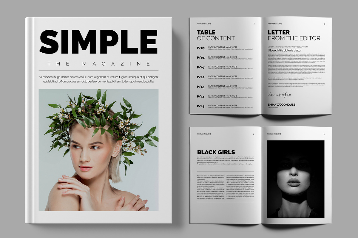 Minimal Magazine Template, a Magazine Template by MightyDesign (Photo 1 of 7)