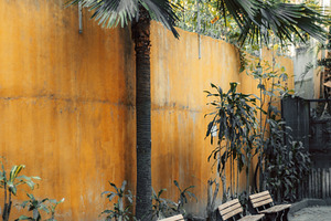 Wooden benches outdoor vertical, an Architecture Photo by SkyNext