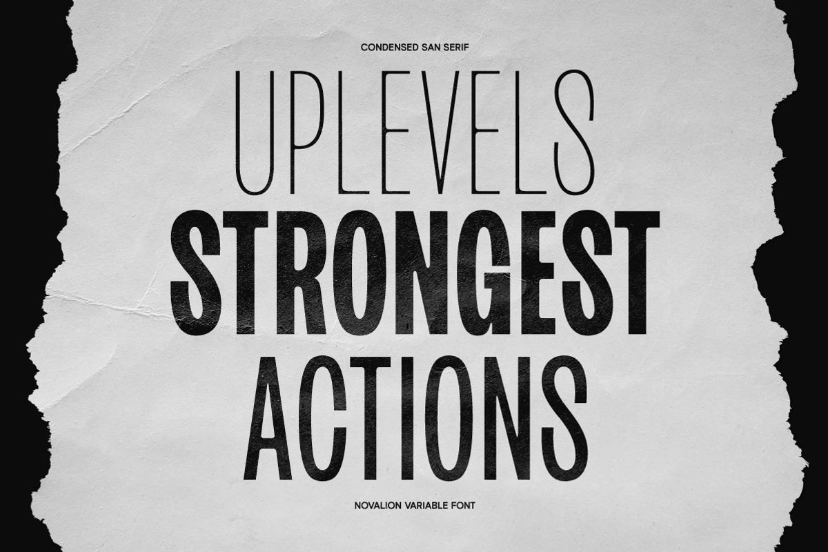 Novalion - Condensed Variable Font, a Sans Serif Font by Letterhend Studio (Photo 4 of 11)