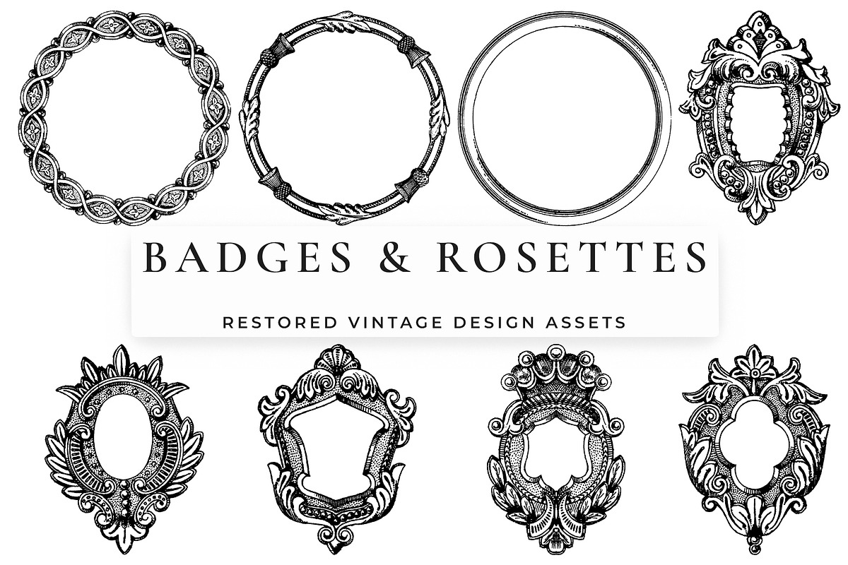 Procreate Badges and Rosettes, a Brush Add-On by Century Library (Photo 5 of 7)