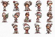 Cute little Christmas boy Clipart, an Illustration by Craft Nest (Thumbnail 5 of 5)