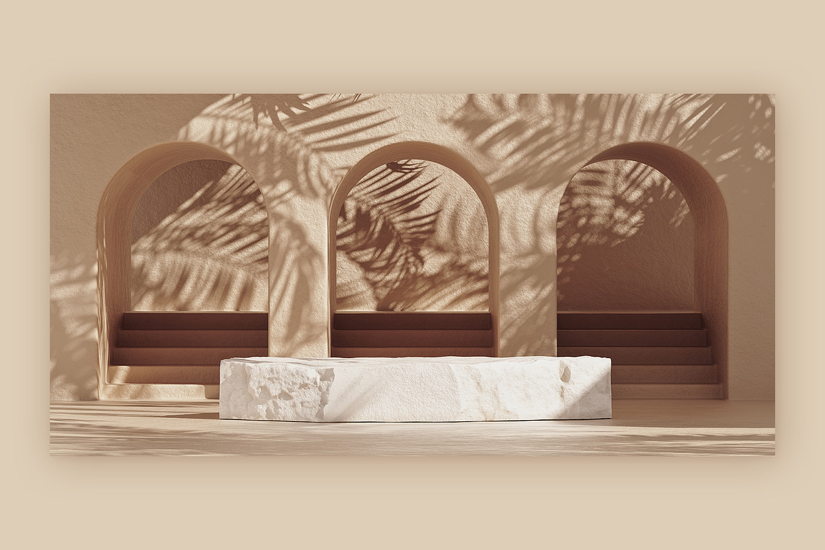 Ocher Stone Product Podium, a Decorative Illustration by Mockups & Illustrations (Photo 5 of 9)