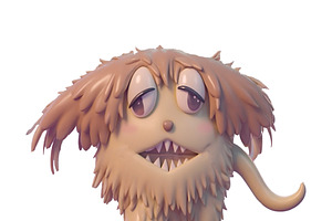 Fantasy 3d style monster character, a Person Illustration by DanFLCreativo
