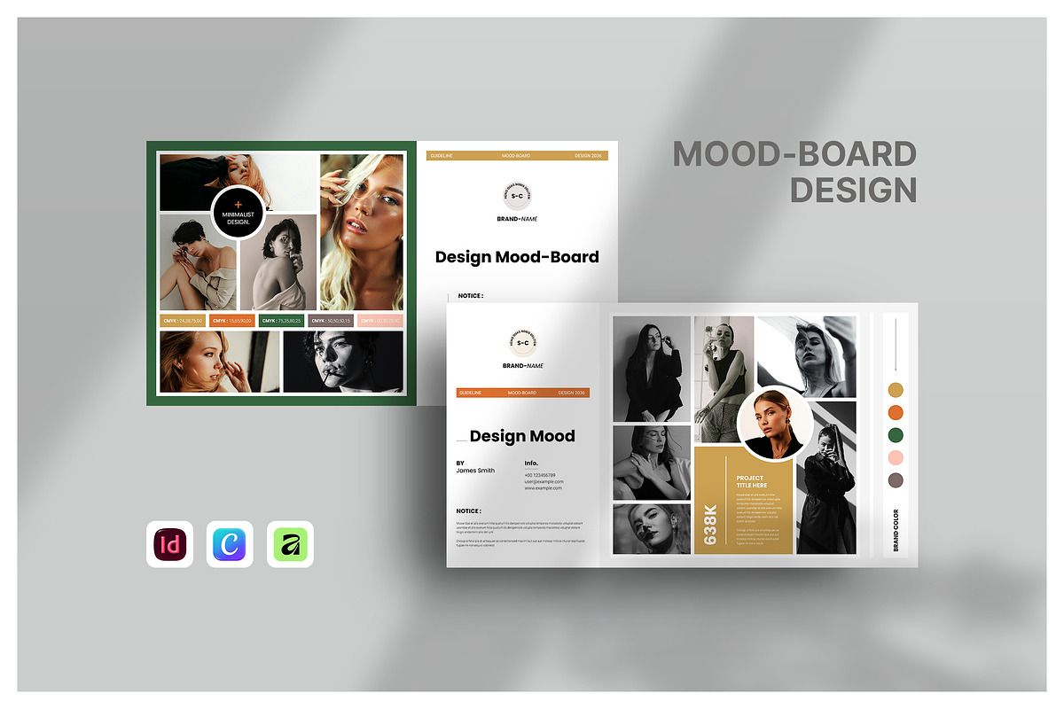 Fashion Mood Board Design Template, a Presentation Template by Spark_Creative (Photo 1 of 5)