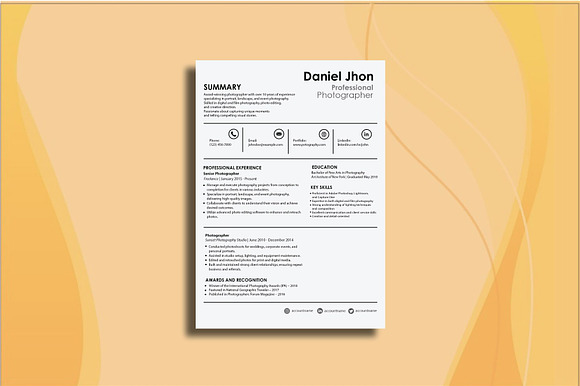 Resume Template Simple preview 2