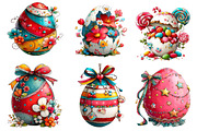 whimsical easter egg clipart, an Illustration by CreationArt (Thumbnail 2 of 6)