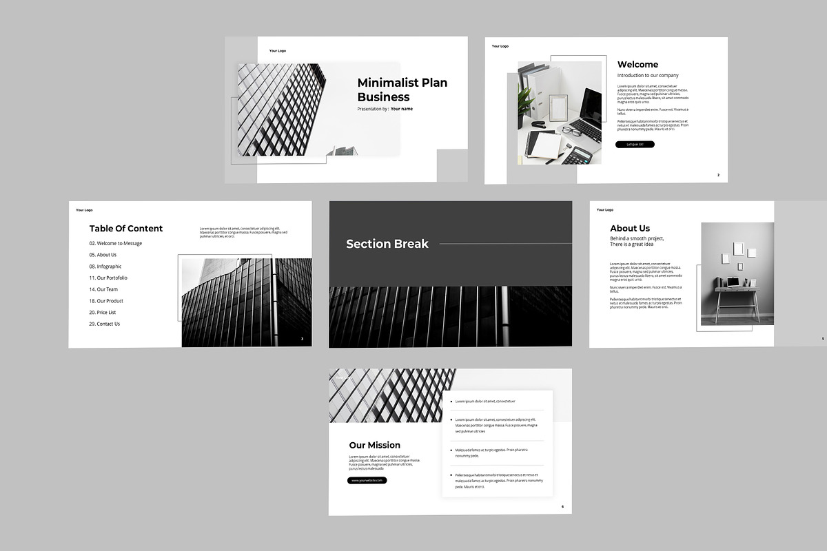 Minimalist Business presentation, a Presentation Template by Recreative (Photo 2 of 6)