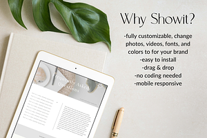 Showit FAQ Page Add-On Template