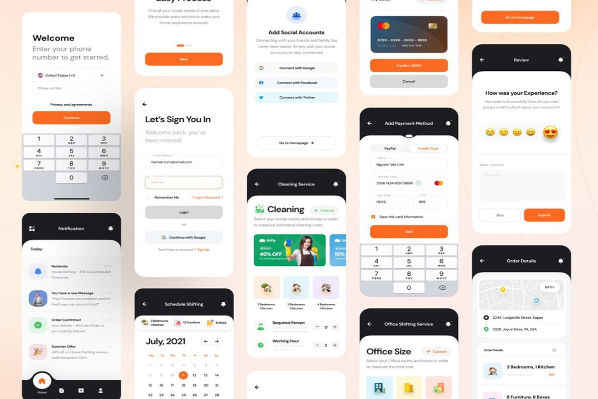 Shifty - Home Service App UI Kit, an UI Kit Template by Lumina_ui_ux202 (Photo 7 of 8)