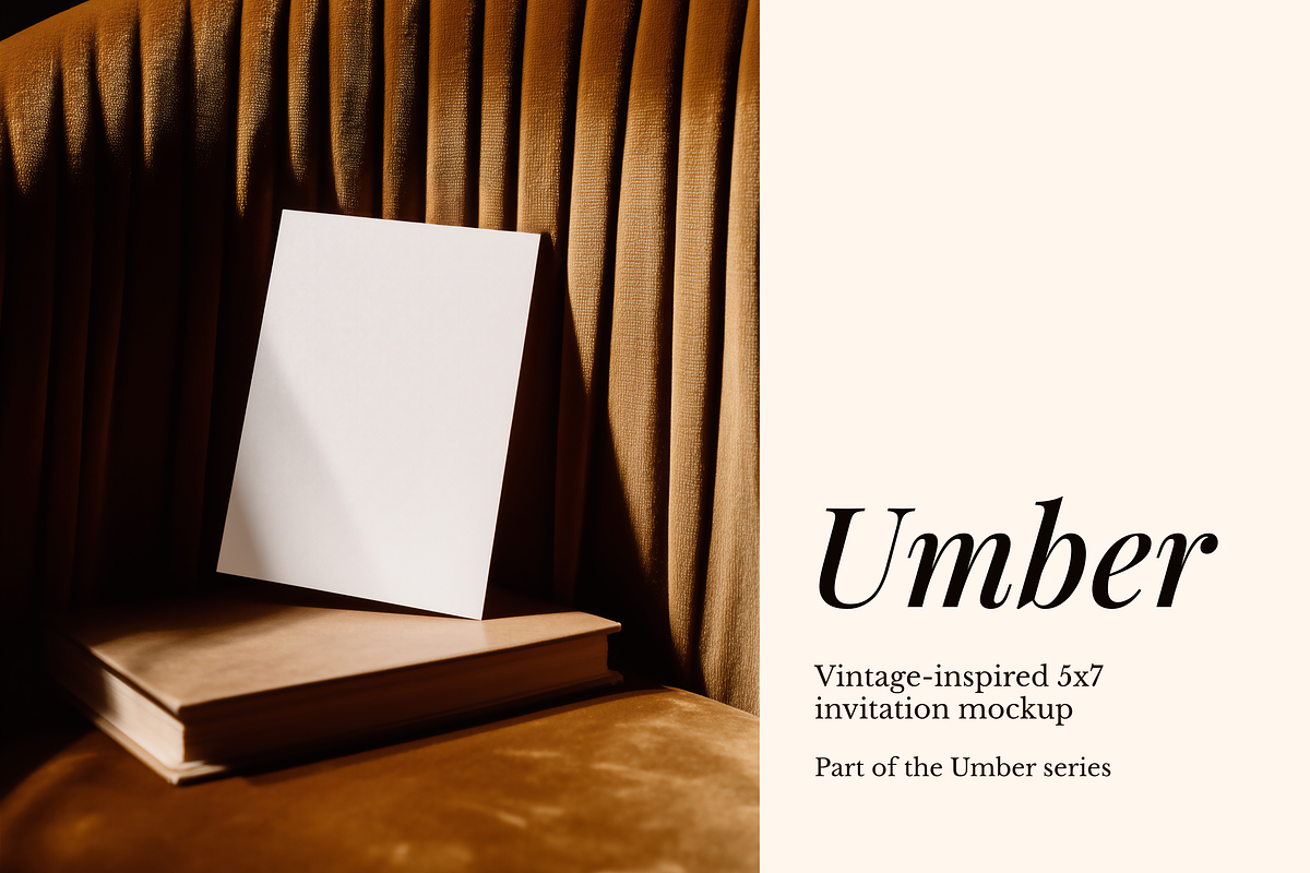 Classic Vintage Invitation Mockup, a Product Mockup by Serenefeeling (Photo 1 of 6)