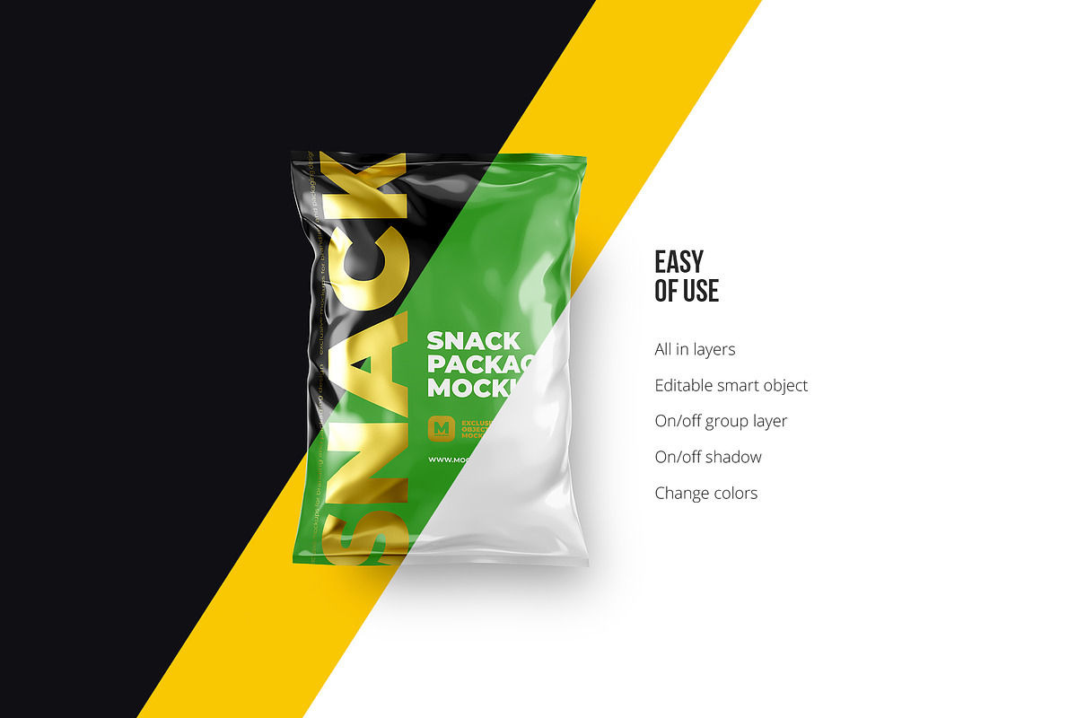 Snack Package Mockup, a Packaging Mockup by easymock (Photo 3 of 7)