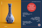 Chinoiserie Blue Watercolor Patterns, a Pattern Graphic by Millusti (Thumbnail 9 of 11)