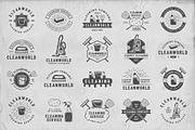 Set of Vintage Cleaning Emblems, a Branding & Logo Template by AkimD (Thumbnail 2 of 4)