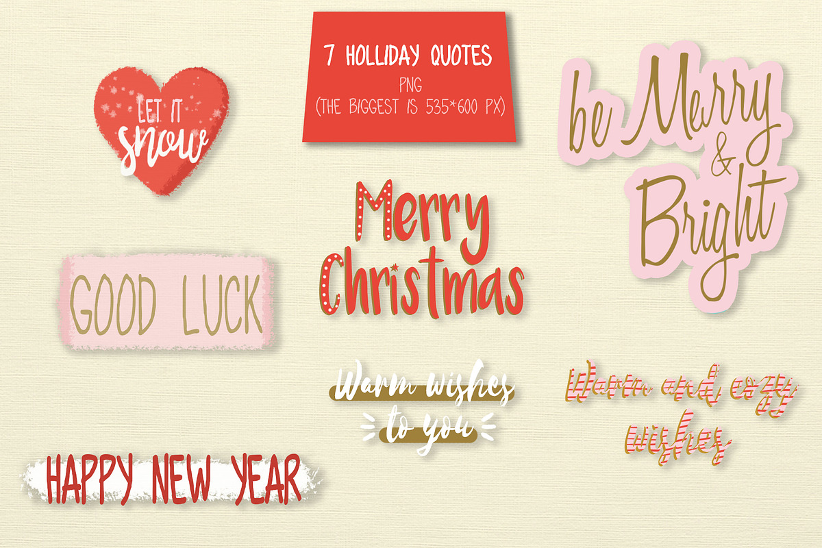Merry Christmas Hand drawn set, a Decorative Illustration by Annakristal (Photo 3 of 6)